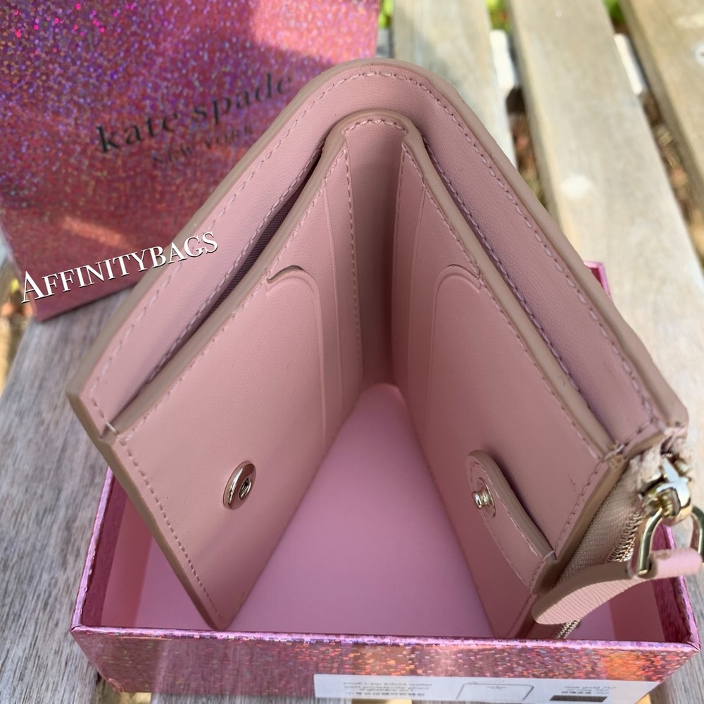 Boxed SM l-zip bifold wallet joeley Kate Spade - Picture 5 of 8